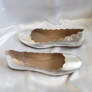 G.I.L.I Womens Izzy Scalloped Ballet Flats - 10 M